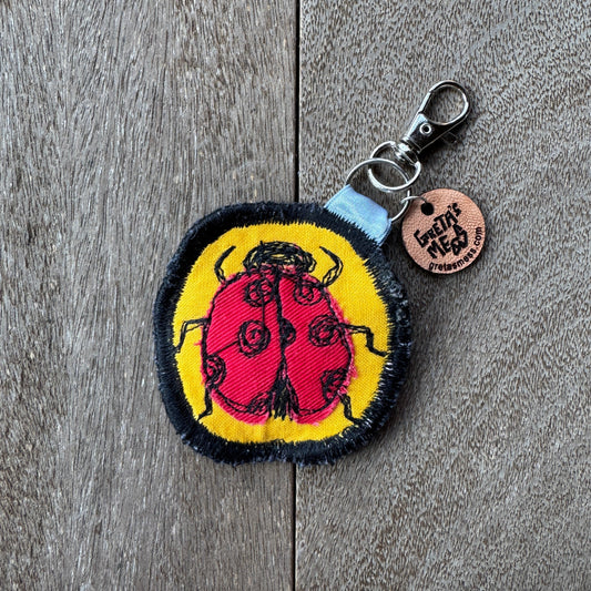Red and Yellow Ladybug Keychain