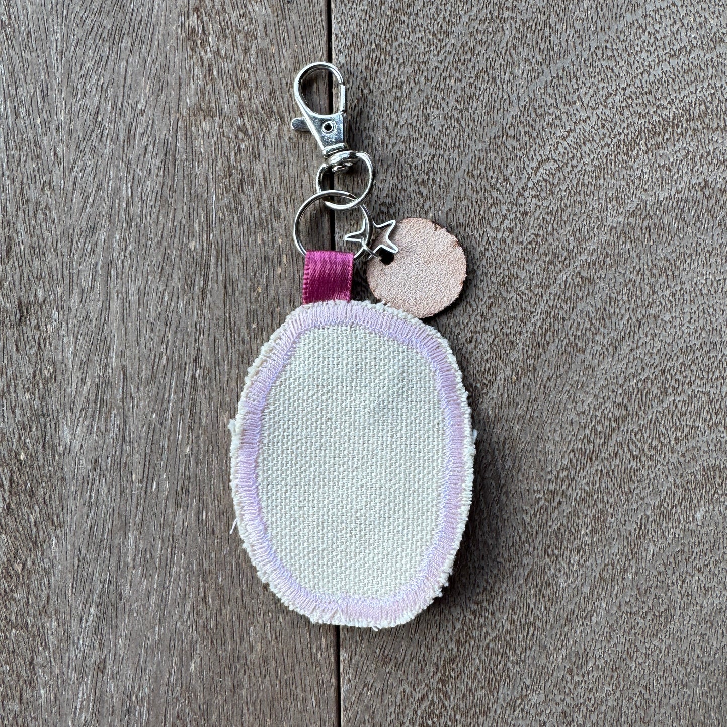 Pink and Green Doodle Beetle Keychain