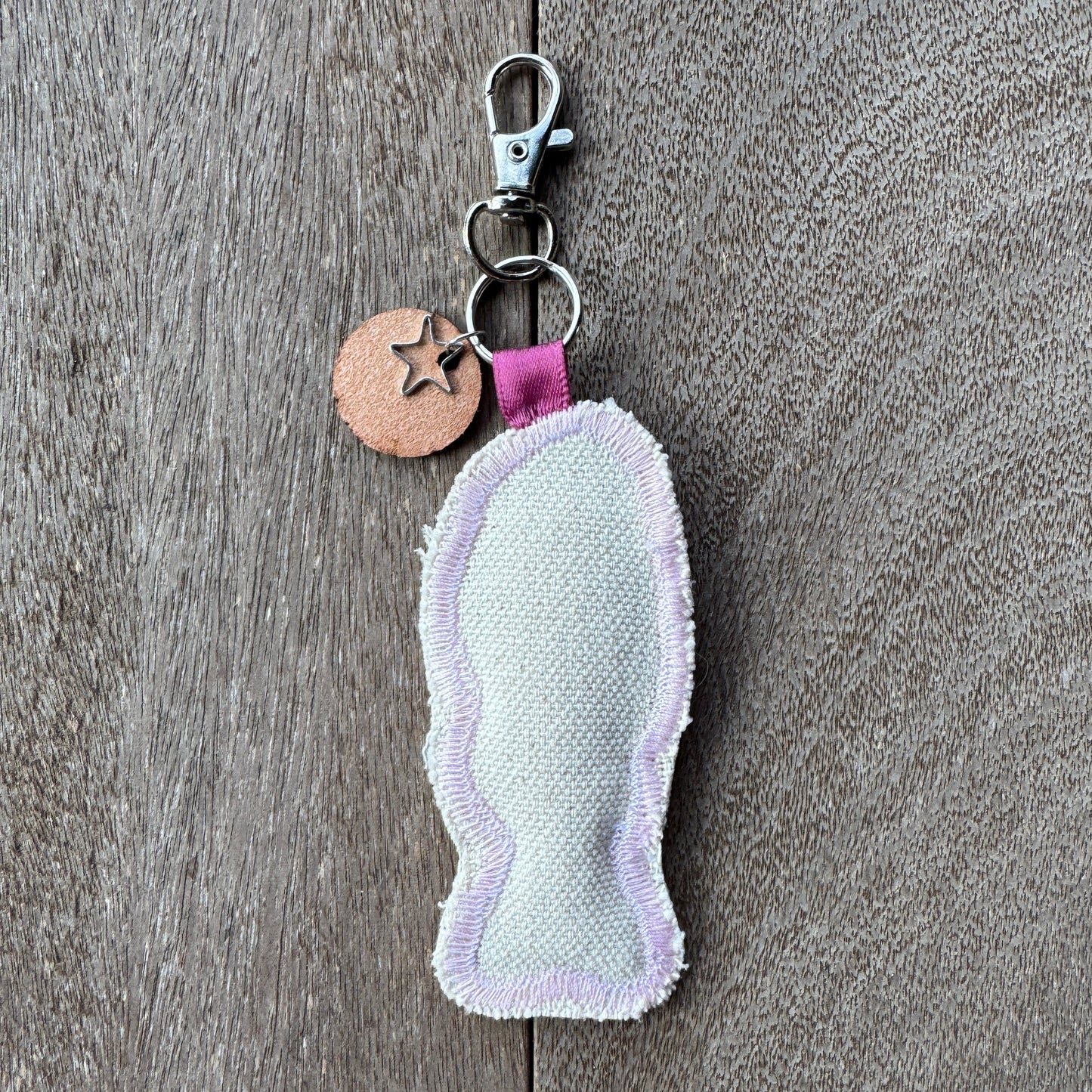 Mini Teal Doodle Fish Keychain