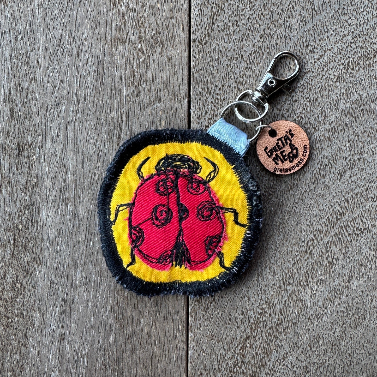 Red and Yellow Ladybug Keychain