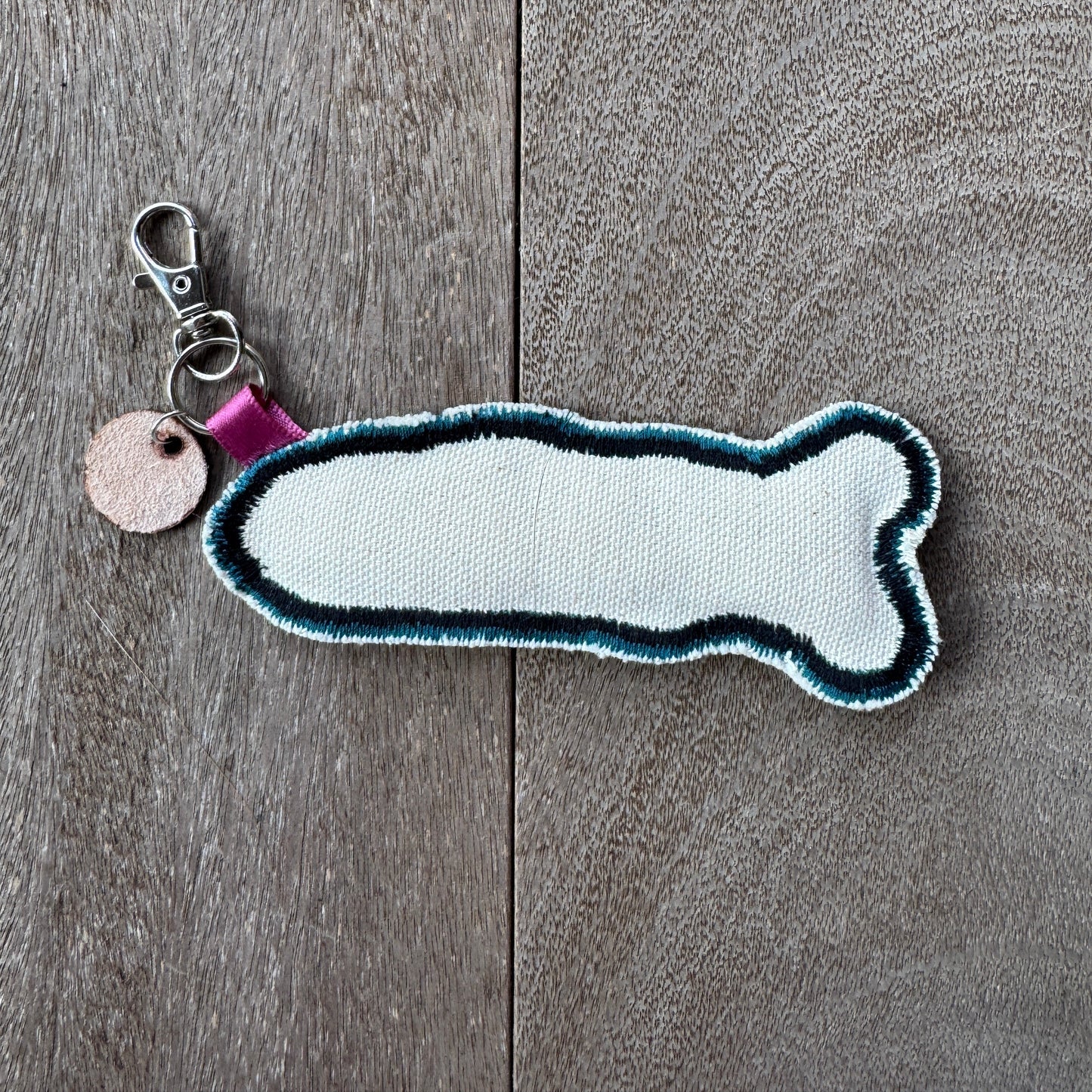 Rainbow Doodle Fish Keychain